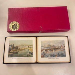 lady clare vintage box set of 6 coasters london